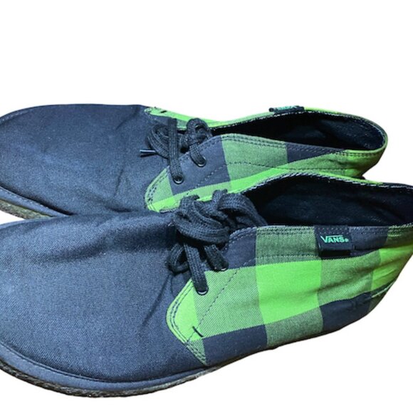 Vans Green & Black Renewable Bamboo Chukka Mens Size 9.5 NWOT - Picture 1 of 7